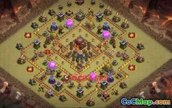 Top Town Hall 10 War Base - Anti 3 Stars & Ground Strategies #22967