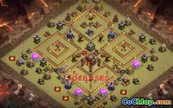 Top Town Hall 10 War Base: Anti-Everything & Compact #23694