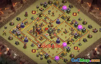 Top Town Hall 10 War Base | Anti-Ground & Air | Clash of Clans #23133
