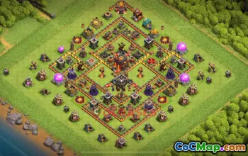 热门市政厅 10 战争基地布局 |部落冲突复制链接#18689