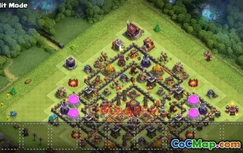 Top Town Hall 10 War Base with Copy Link #55751