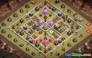 Top Town Hall 11 Base: Anti 3-Star, Compact Design #22974