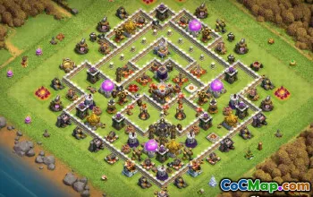 Top Town Hall 11 Layout di base per COC: agricoltura e trofeo n. 14445
