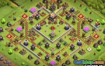 最高市政厅11战争的COC基础布局和地图＃13226