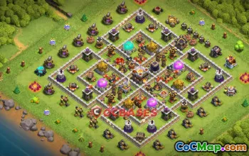 Top Town Hall 11 Farming Base - Anti 3 Stars & Trophy Ring #19098