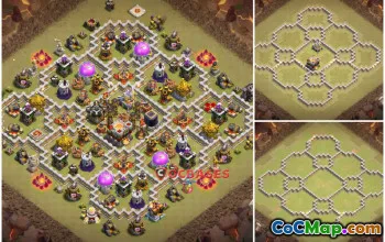 Top Town Hall 11 Hybrid Base for Clash of Clans #22100