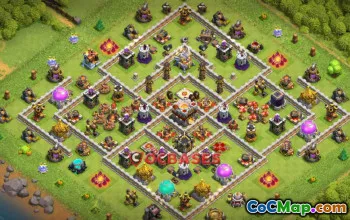 Top Town Hall 11 Trophy Base: Anti 3 Stars & Symmetric Design #19285