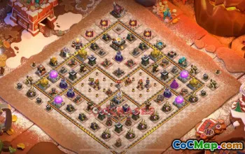 Top Town Hall 11 Trophy Base for Anti-3 Star #55409