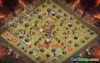 Top Town Hall 11 War Base Layout pentru Clash of Clans #18654