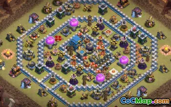 Top -Rathaus 12 Basislayouts für CoC: Landwirtschaft und Trophäenkarten #13283