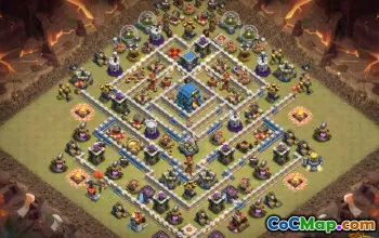 Nejlepší radnice 12 rozložení základny pro COC: Mapy a odkazy #14545