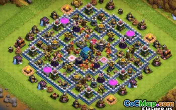 COC的顶级市政厅12基本布局：地图与策略＃11318