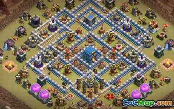 COC＃11391的顶级市政厅12基本布局和地图