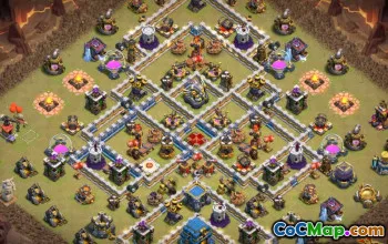 Top Town Hall 12 Base Layouts & Maps for CoC #14589
