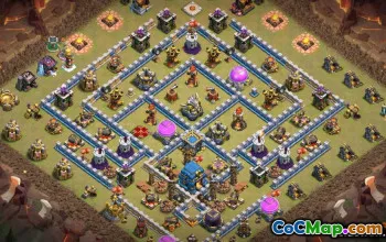 COC＃9705的Top Town Hall 12基本布局和地图