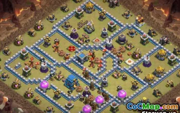 Nejlepší radnice 12 rozvržení základny COC a mapy pro Clash of Clans #14406