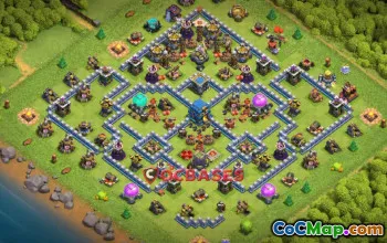 Top Town Hall 12 Hybrid Base for Farming & Trophies | CoC #19890