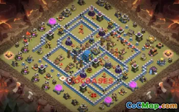 Top Town Hall 12 War Base | Clash of Clans Base Link #23189