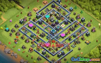 Top Town Hall 13 Base: Anti 2 Stars, Air & Ground Defense #21559