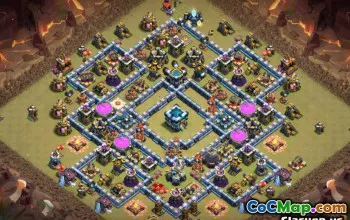Tata Letak Top Town Hall 13 Base untuk COC: Tautan & Peta #9370