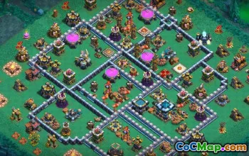 Layouts base da prefeitura 13 para CoC: War & Trophy Maps #14674