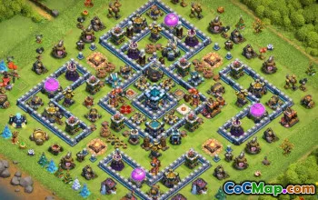 Topstadhuis 13 COC Base Layouts & Maps for Farming #12987