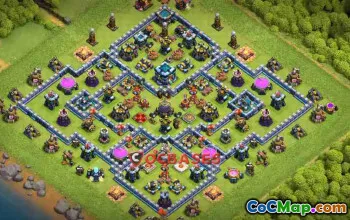 Top Town Hall 13 Farming Base: Anti 2/3 Stars & Electro Drag #23032