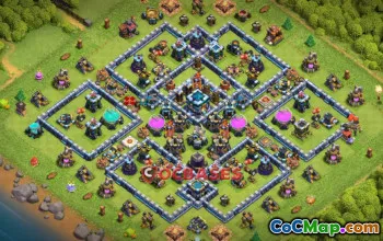 Top Town Hall 13 Farming Base - Anti 2 Star & Air Defense #21006