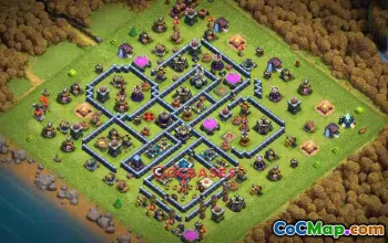 Top Town Hall 13 Farming Base: Anti 3 Stars & Electro Dragon #24332