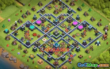 Top Town Hall 13 Farming Base - Anti-Ground & 2 Stars #22719