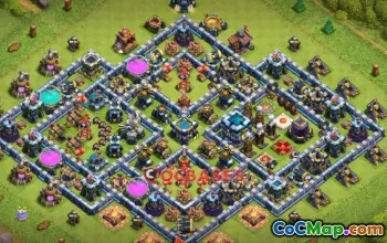 Top Town Hall 13 Farming Base - Anti-Ground & Compact #21161