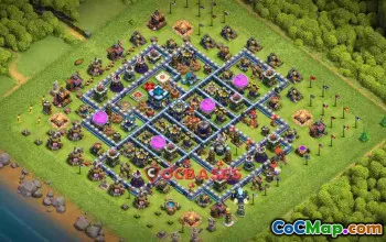 Top Town Hall 13 Farming Base | Anti-P.E.K.K.A & Symmetric #24274
