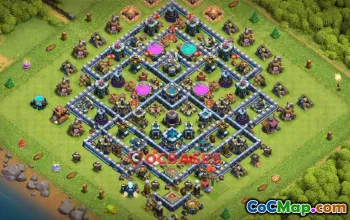 Top Town Hall 13 Farming Base: Compact & Anti-Ground | COC #18897