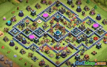 Top Town Hall 13 Hybrid Base - Anti 2 Stars for Clash of Clans #20697