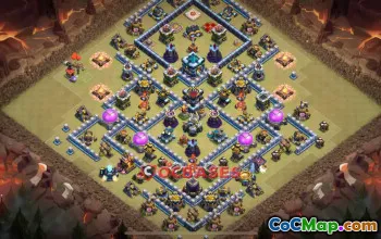 Top Town Hall 13 Hybrid Base | Anti 3-Star for CW! #21987