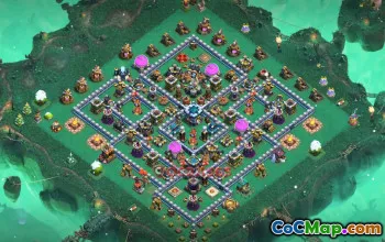 Top Town Hall 13 Hybrid Base - Clash of Clans Copy Link #19261