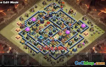 Top Town Hall 13 Hybrid Base for CWL & War | Anti-Electro Dragon #23518