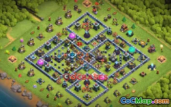 Top Town Hall 13 Hybrid Base: Ring Design for Clash of Clans #20314
