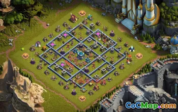 Top Town Hall 13 Hybrid Base with Copy Link #55666