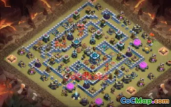Top Town Hall 13 War Base | Clash of Clans Copy Base Link #23621