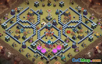 Top Town Hall 13 War Base Layout - Clash of Clans #19028