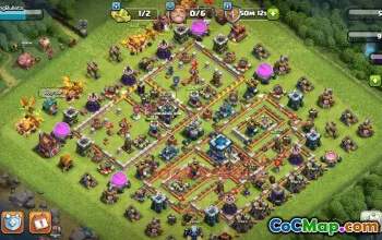 Top Town Hall 13 War Base with Copy Link #56807