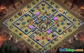 Top Town Hall 13 War Base with Copy Link #56809