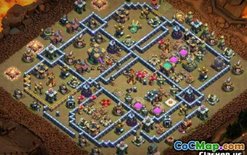 ტოპ მერია 14 ბაზის განლაგებები და რუქები COC #13050