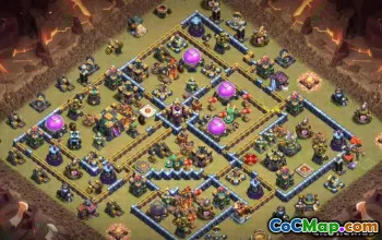 Tòa thị chính hàng đầu 14 Bố trí cơ sở COC: Nhà, Chiến tranh & Nông nghiệp #13533