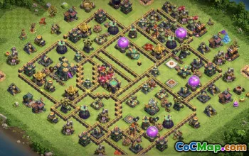 أعلى تخطيطات وخرائط قاعدة Town Hall 14 CoC لجميع الاحتياجات #16402