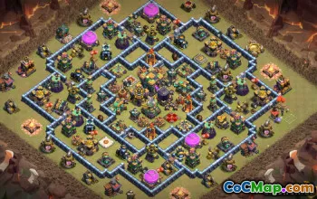 Üst Town Hall 14 COC Base Düzenleri ve Ev ve Savaş için Haritalar #14296