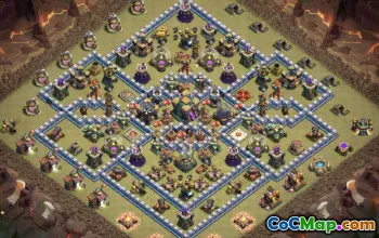 Üst Town Hall 14 COC BASE Düzenleri ve Savaş ve Kupalar için Haritalar #14266