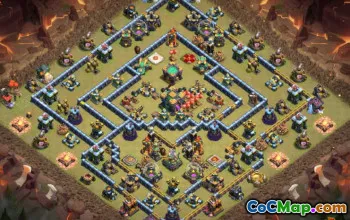 Top Town Hall 14 COC基础布局和地图|主页，战争，奖杯＃12946