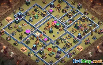 Balai Kota Top 14 Tata Letak Pangkalan COC: Perang, Pertanian & Peta #13335